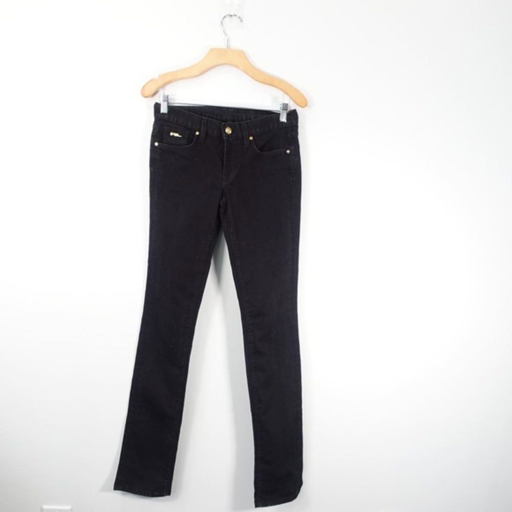 RALPH LAUREN Jeans Womens 27 Black Denim Skinny‎ Slim Dark Wash Preppy 30x32 USA